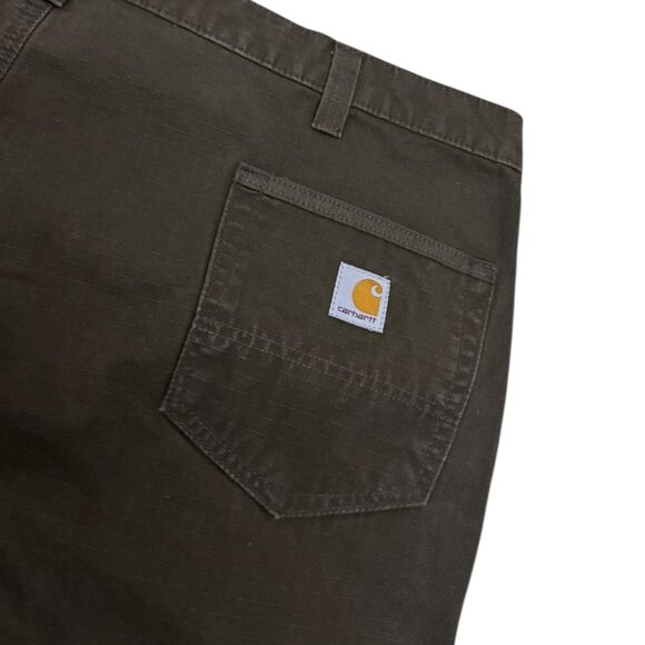 CARHARTT Relaxed Fit Forest Green Work Ripstop Cargo Pants Mens 44x32 - Picture 6 of 6